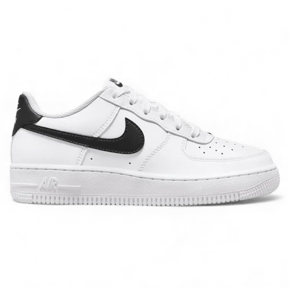 Nike Kids Air Force 1 White and Black Sneakers